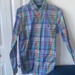 Mens polo ralph lauren multi color dress shirt
